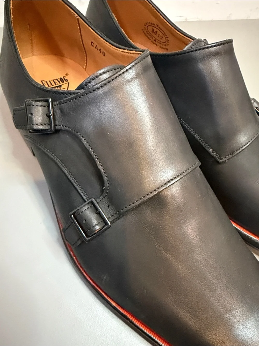 JOHN FLUEVOG 205 PINE ST DOUBLE MONK STRAP 12